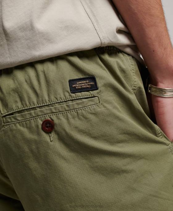 Superdry pantaloni de jogging țesuți îmbrăcăminte kaki bărbați JX0Z8
