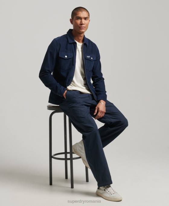 Superdry pantaloni de jogging țesuți îmbrăcăminte marina bărbați JX0Z27