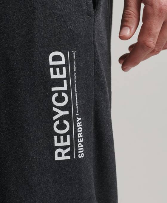 Superdry pantaloni de pijamă reciclați îmbrăcăminte negru bărbați JX0Z1607