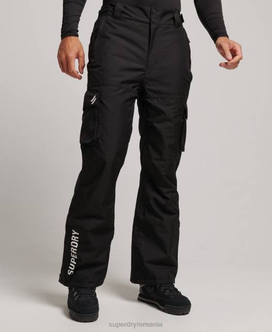 Superdry pantaloni de salvare de schi îmbrăcăminte negru bărbați JX0Z1386