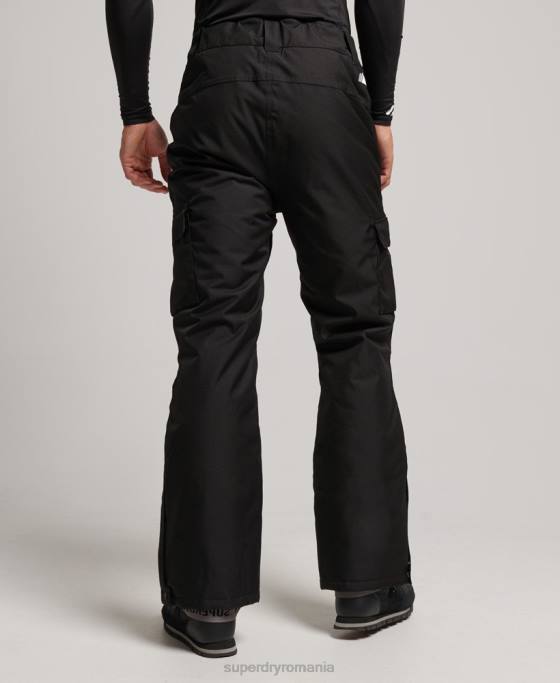 Superdry pantaloni de salvare de schi îmbrăcăminte negru bărbați JX0Z1386