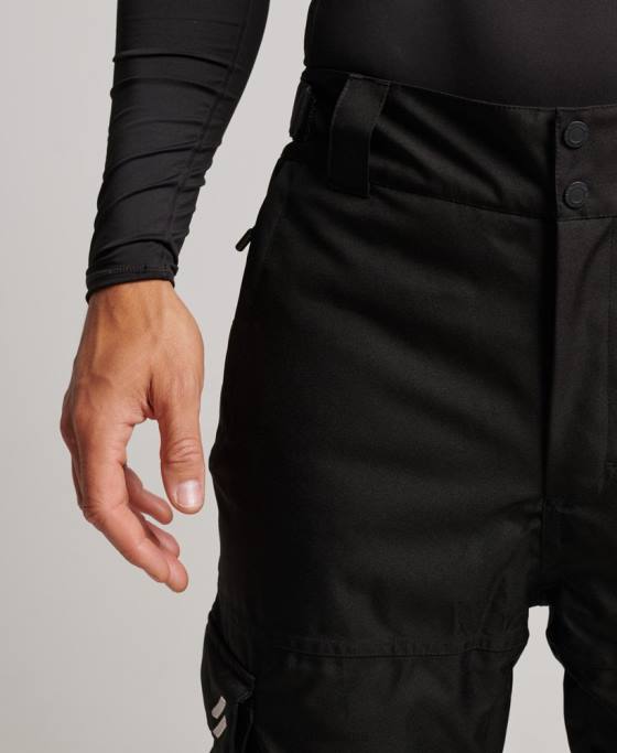 Superdry pantaloni de salvare de schi îmbrăcăminte negru bărbați JX0Z1386