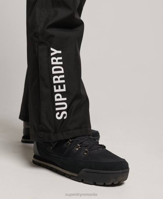 Superdry pantaloni de salvare de schi îmbrăcăminte negru bărbați JX0Z1386