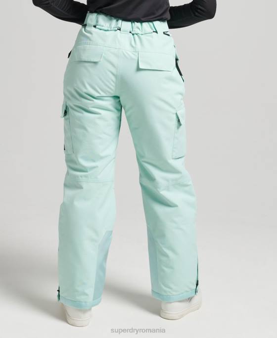 Superdry pantaloni de salvare final îmbrăcăminte albastru deschis femei JX0Z6596