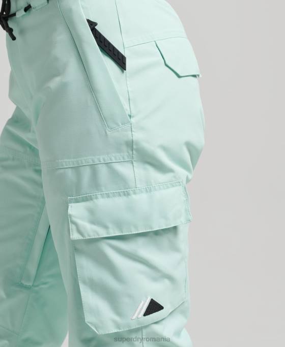 Superdry pantaloni de salvare final îmbrăcăminte albastru deschis femei JX0Z6596