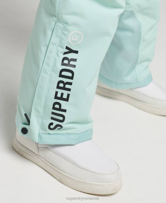 Superdry pantaloni de salvare final îmbrăcăminte albastru deschis femei JX0Z6596