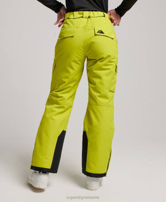 Superdry pantaloni de salvare final îmbrăcăminte galben femei JX0Z2595