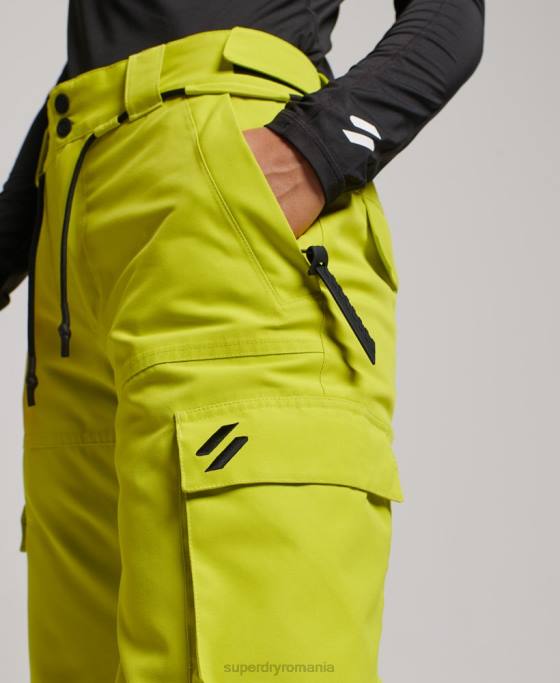 Superdry pantaloni de salvare final îmbrăcăminte galben femei JX0Z2595