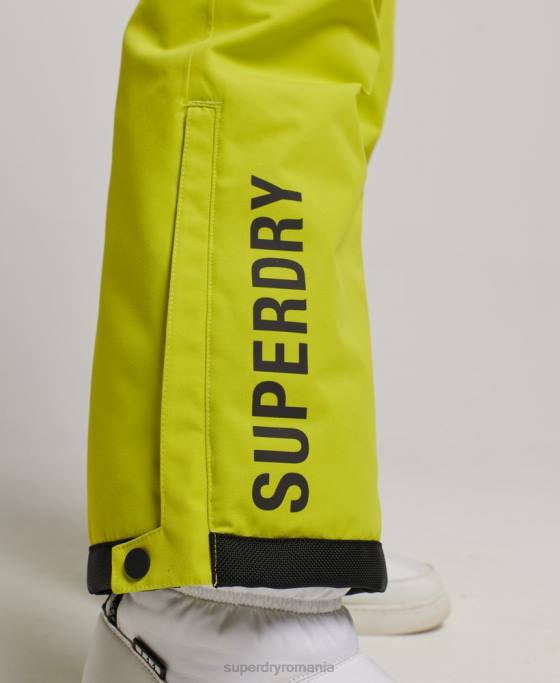 Superdry pantaloni de salvare final îmbrăcăminte galben femei JX0Z2595