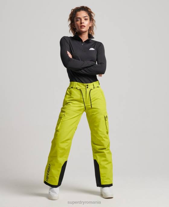 Superdry pantaloni de salvare final îmbrăcăminte galben femei JX0Z2595