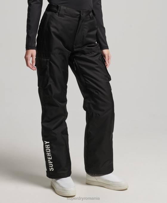 Superdry pantaloni de salvare îmbrăcăminte negru femei JX0Z6550