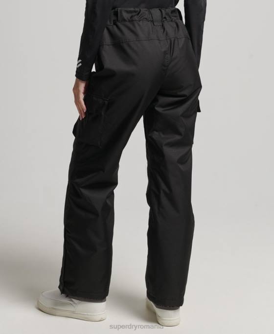 Superdry pantaloni de salvare îmbrăcăminte negru femei JX0Z6550