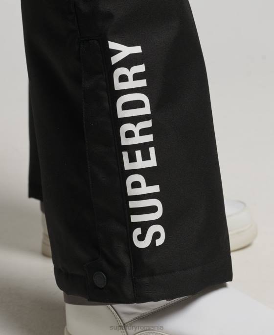 Superdry pantaloni de salvare îmbrăcăminte negru femei JX0Z6550