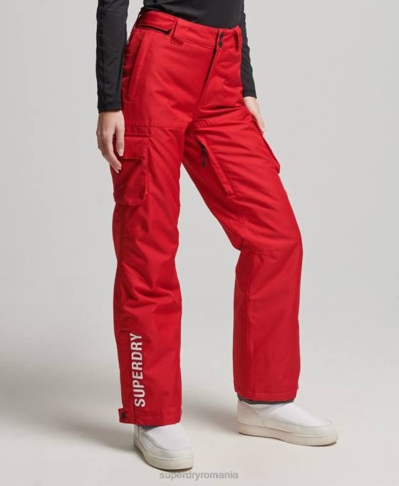 Superdry pantaloni de salvare îmbrăcăminte roșu femei JX0Z6548