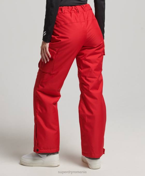 Superdry pantaloni de salvare îmbrăcăminte roșu femei JX0Z6548