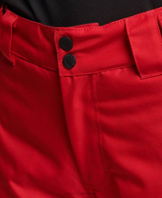 Superdry pantaloni de salvare îmbrăcăminte roșu femei JX0Z6548