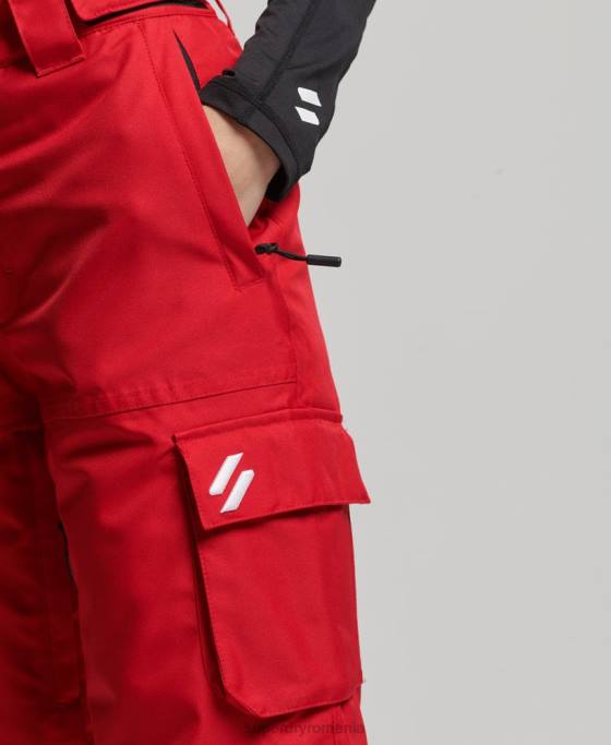Superdry pantaloni de salvare îmbrăcăminte roșu femei JX0Z6548