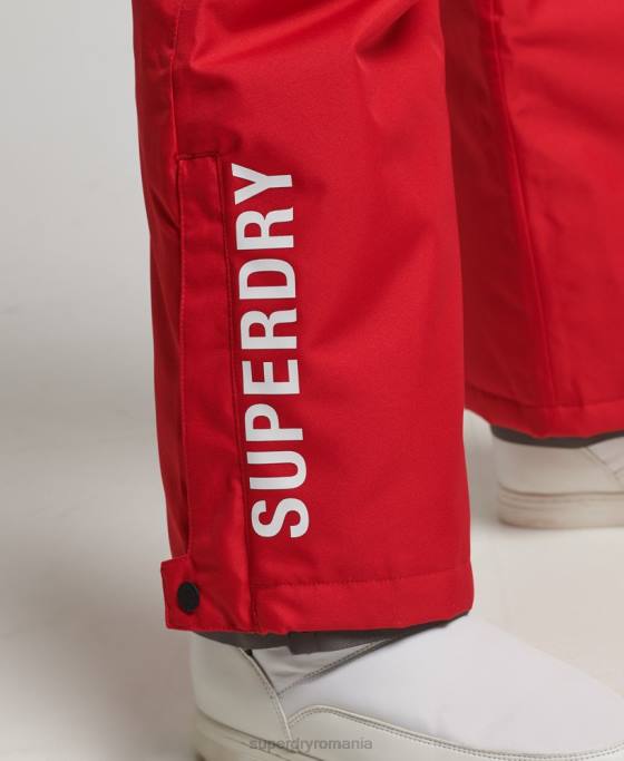 Superdry pantaloni de salvare îmbrăcăminte roșu femei JX0Z6548