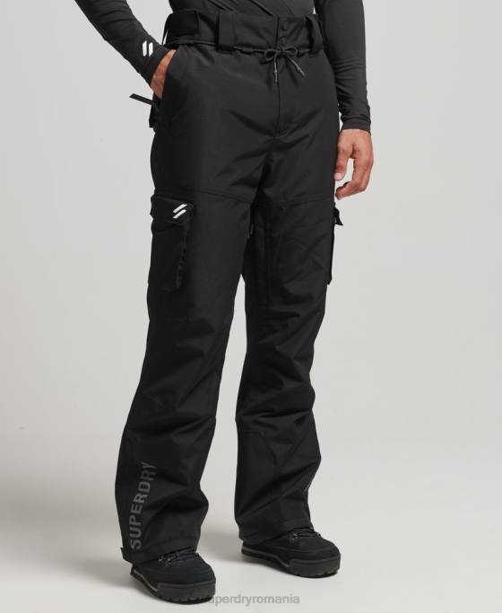 Superdry pantaloni de schi ultimate rescue îmbrăcăminte negru bărbați JX0Z1372