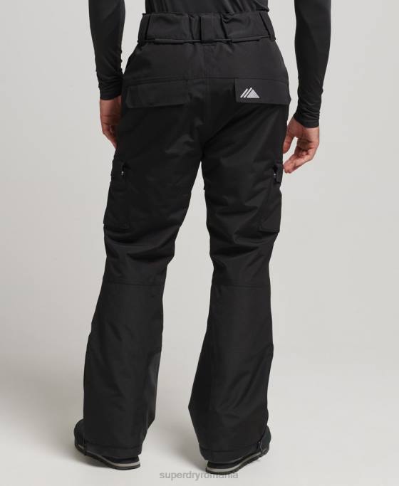 Superdry pantaloni de schi ultimate rescue îmbrăcăminte negru bărbați JX0Z1372