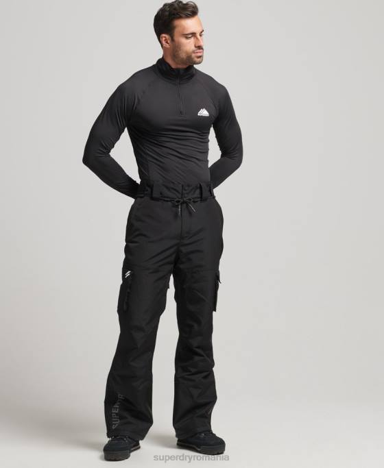 Superdry pantaloni de schi ultimate rescue îmbrăcăminte negru bărbați JX0Z1372