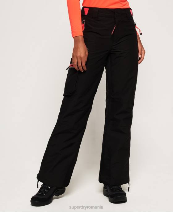 Superdry pantaloni de ski îmbrăcăminte negru femei JX0Z2610