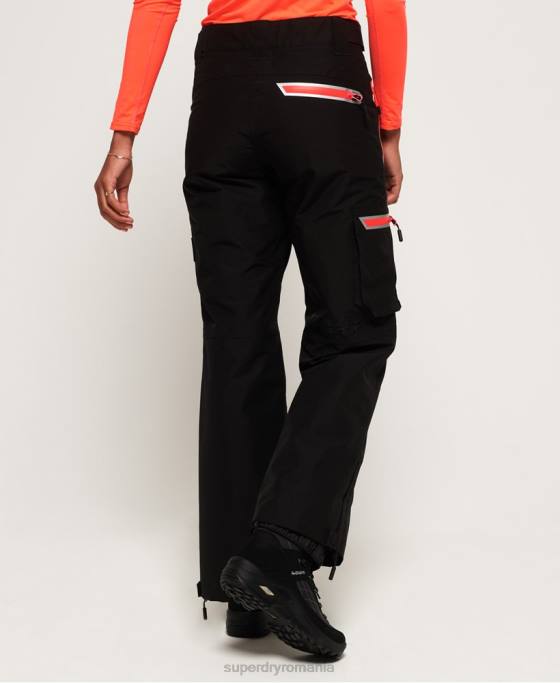 Superdry pantaloni de ski îmbrăcăminte negru femei JX0Z2610