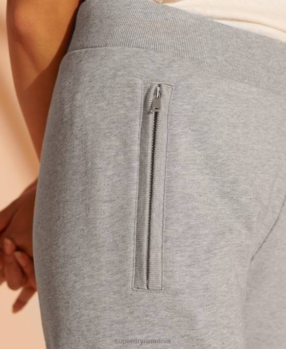 Superdry pantaloni de sport din bumbac organic ediție limitată îmbrăcăminte gri deschis femei JX0Z3943