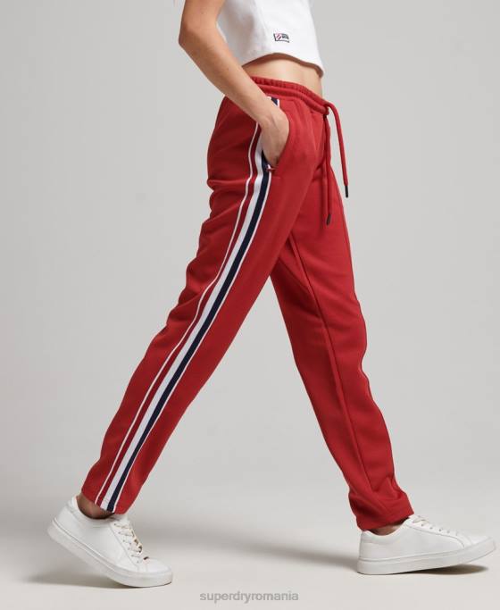 Superdry pantaloni de sport din tricot îmbrăcăminte roșu femei JX0Z2579