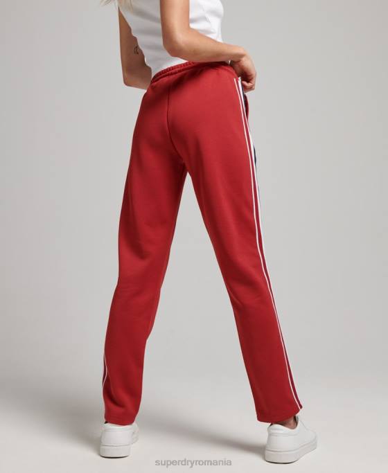 Superdry pantaloni de sport din tricot îmbrăcăminte roșu femei JX0Z2579