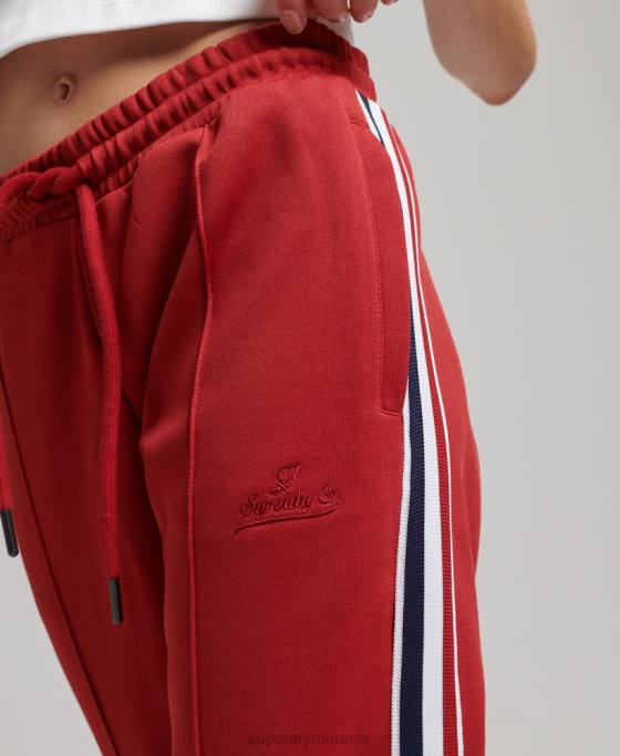 Superdry pantaloni de sport din tricot îmbrăcăminte roșu femei JX0Z2579