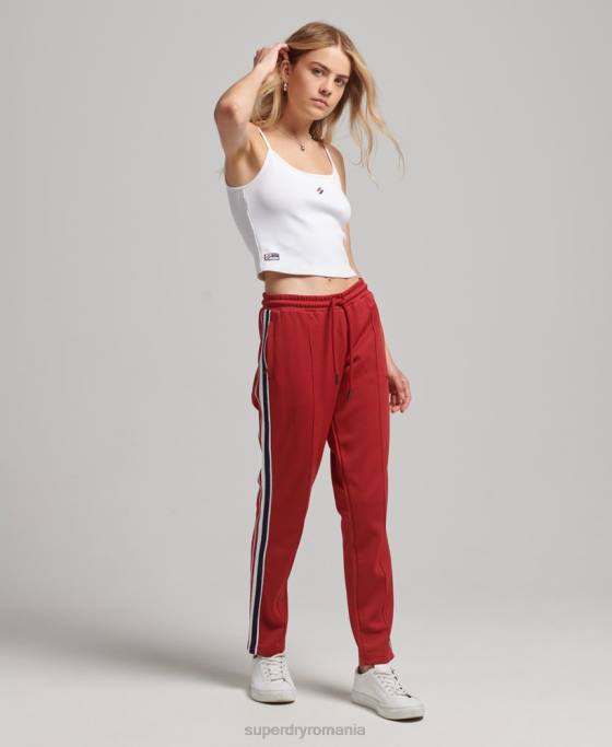 Superdry pantaloni de sport din tricot îmbrăcăminte roșu femei JX0Z2579