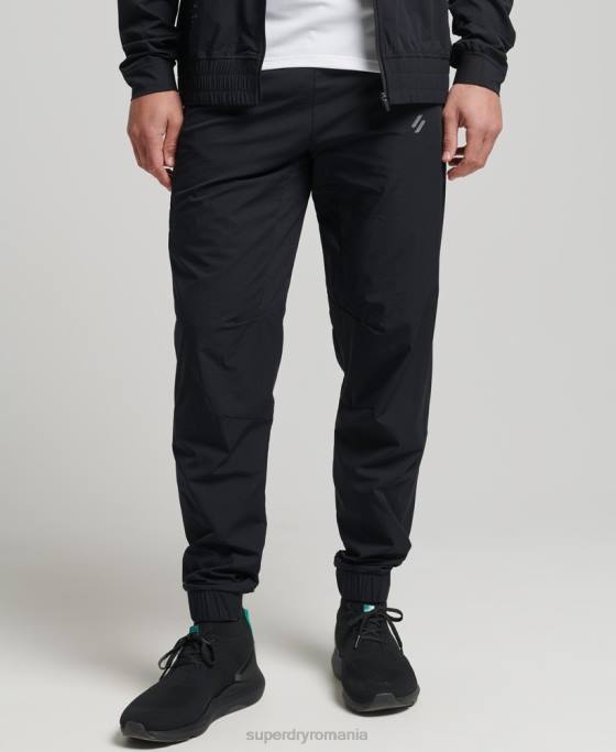 Superdry pantaloni de sport țesuți stretch îmbrăcăminte negru bărbați JX0Z5387