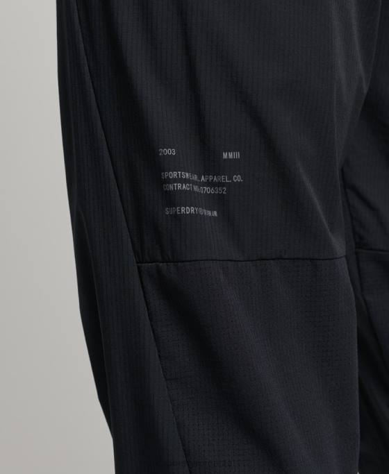 Superdry pantaloni de sport țesuți stretch îmbrăcăminte negru bărbați JX0Z5387