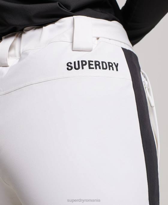 Superdry pantaloni de zăpadă de bază îmbrăcăminte alb femei JX0Z2592