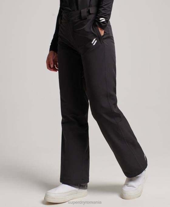 Superdry pantaloni de zăpadă de bază îmbrăcăminte negru femei JX0Z2591