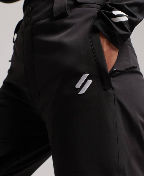 Superdry pantaloni de zăpadă de bază îmbrăcăminte negru femei JX0Z2591