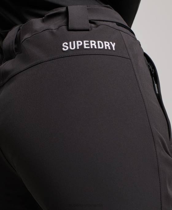 Superdry pantaloni de zăpadă de bază îmbrăcăminte negru femei JX0Z2591