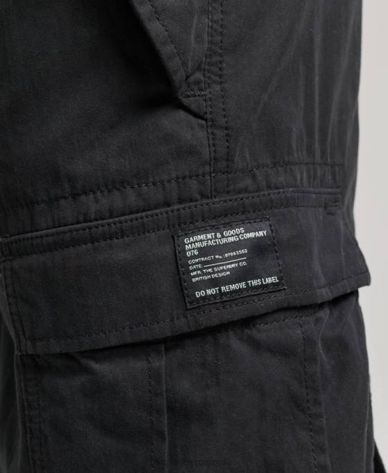Superdry pantaloni din bumbac organic prindere cu parașuta îmbrăcăminte negru femei JX0Z2608