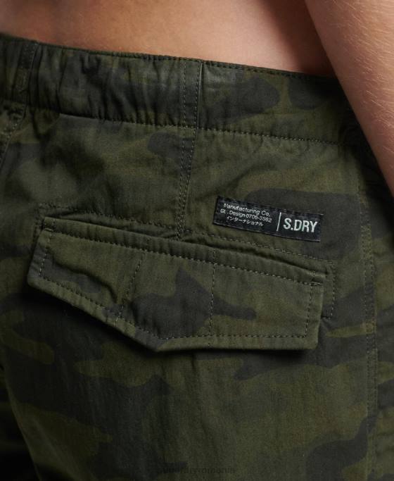Superdry pantaloni din bumbac organic prindere cu parașuta îmbrăcăminte verde femei JX0Z2584