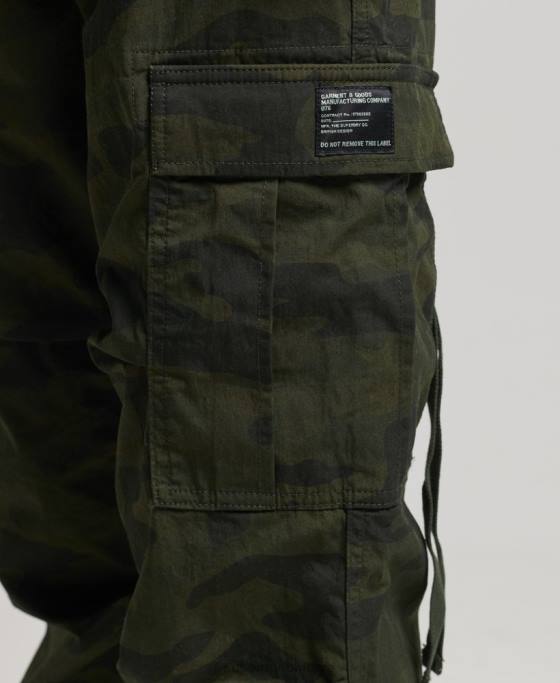 Superdry pantaloni din bumbac organic prindere cu parașuta îmbrăcăminte verde femei JX0Z2584