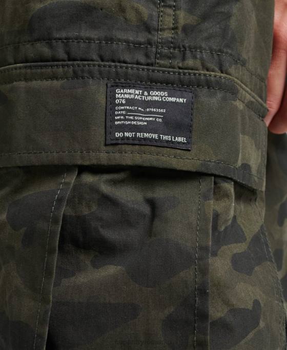 Superdry pantaloni din bumbac organic prindere cu parașuta îmbrăcăminte verde femei JX0Z2602