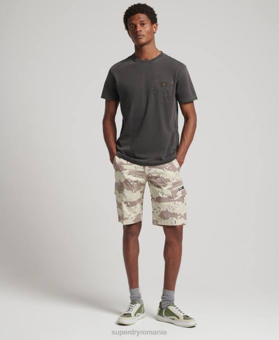 Superdry pantaloni scurti cargo îmbrăcăminte kaki bărbați JX0Z353