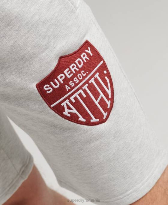 Superdry pantaloni scurți atletici de epocă îmbrăcăminte gri deschis bărbați JX0Z362