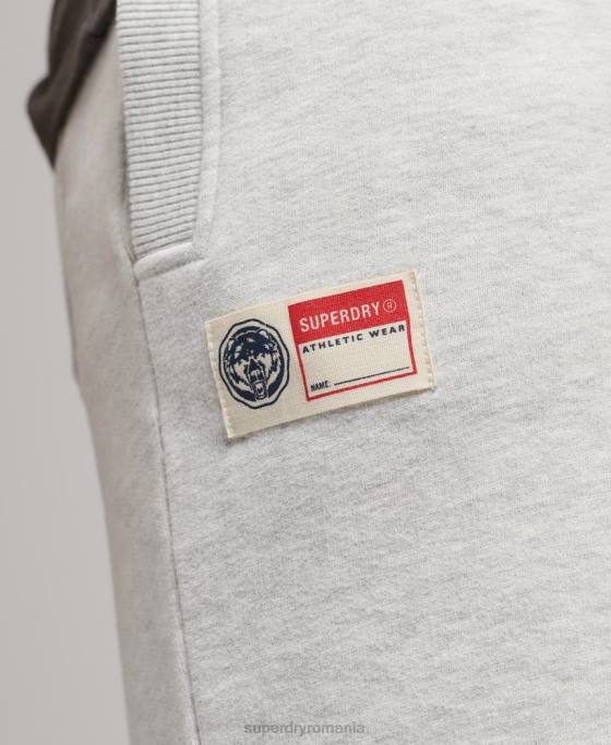 Superdry pantaloni scurți atletici de epocă îmbrăcăminte gri deschis bărbați JX0Z362