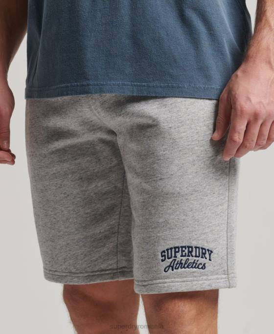 Superdry pantaloni scurți atletici de sală de epocă îmbrăcăminte gri bărbați JX0Z94