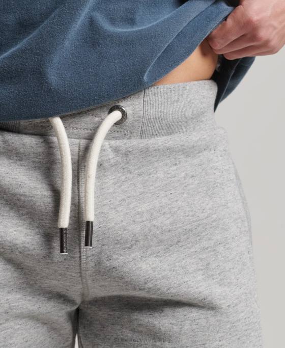 Superdry pantaloni scurți atletici de sală de epocă îmbrăcăminte gri bărbați JX0Z94