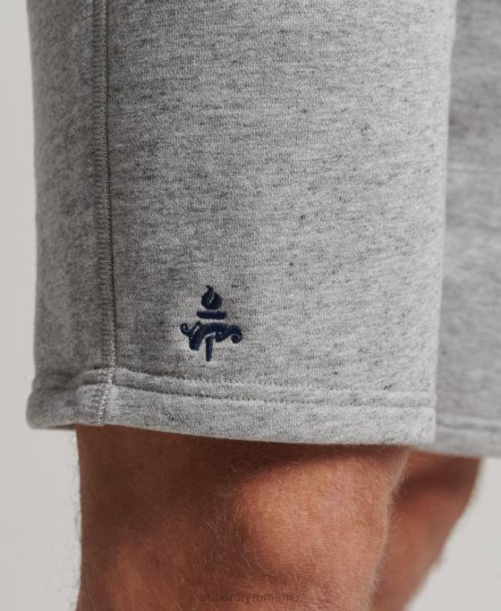Superdry pantaloni scurți atletici de sală de epocă îmbrăcăminte gri bărbați JX0Z94