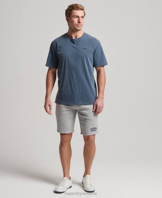 Superdry pantaloni scurți atletici de sală de epocă îmbrăcăminte gri bărbați JX0Z94