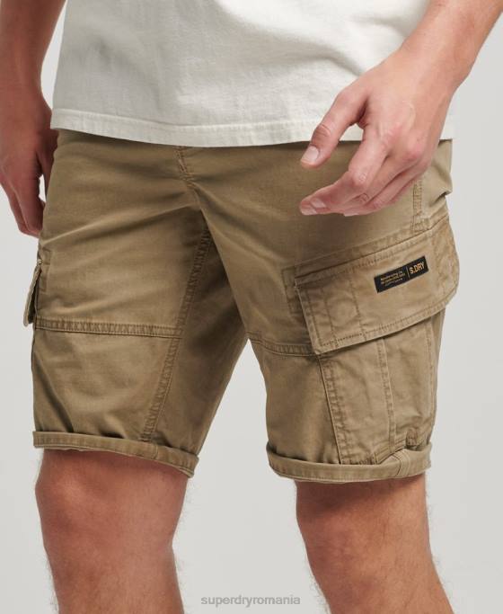 Superdry pantaloni scurți cargo din bumbac organic îmbrăcăminte bej bărbați JX0Z252